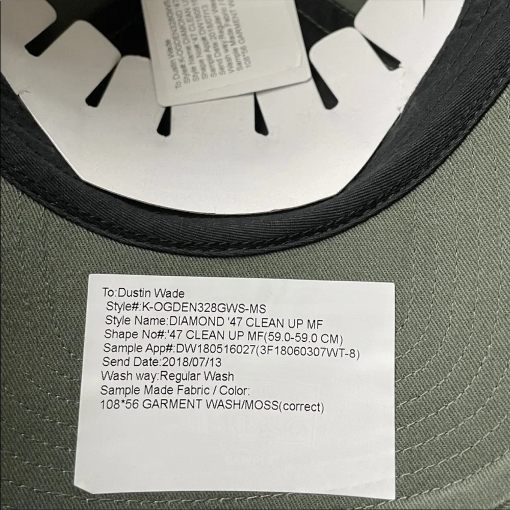 47 Brand Sample Toronto Raptors Diamond Supply Patch CAPTAIN DT Cap